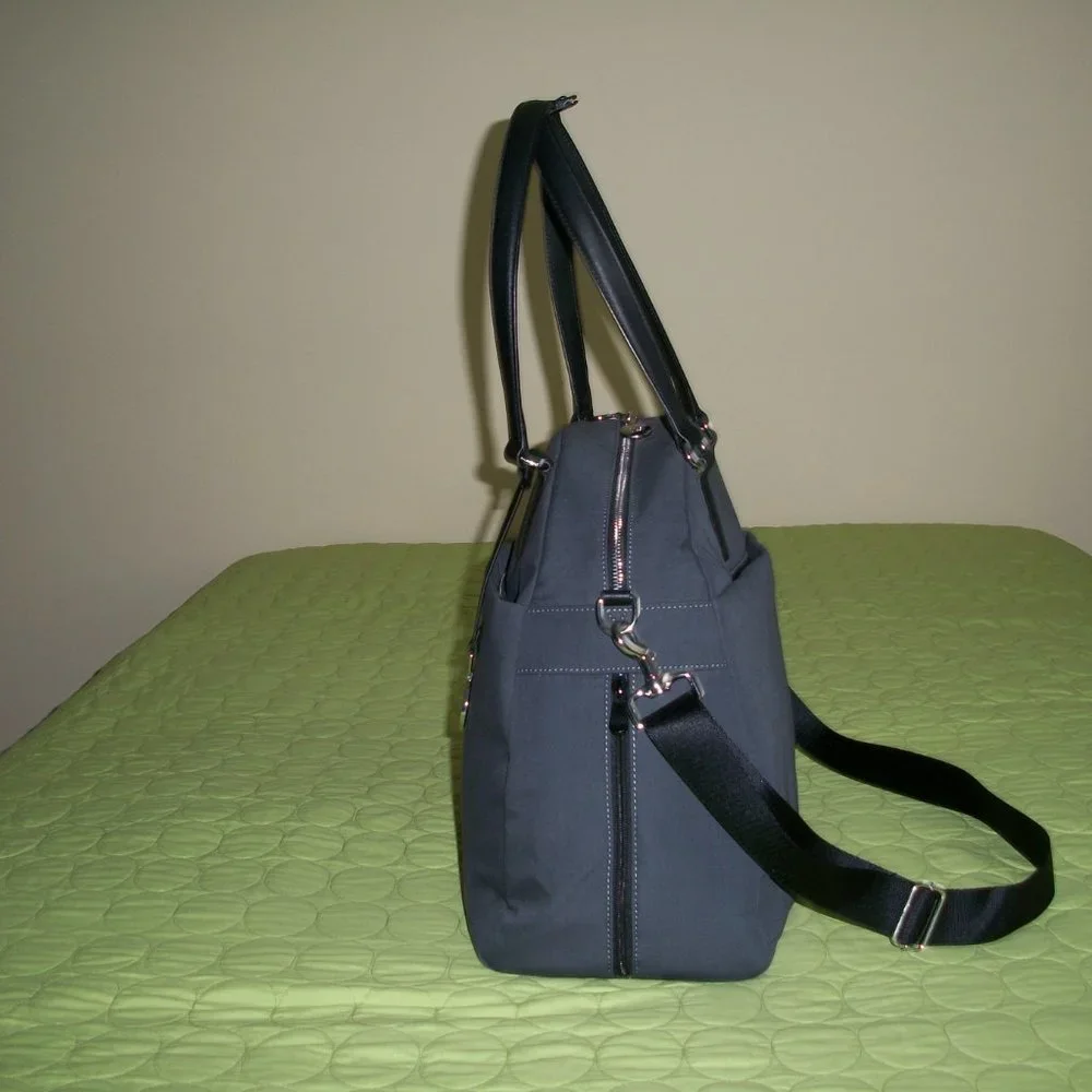 Lo & Sons Grey Nylon Laptop/Weekender